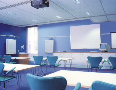 set up of facility meeting room with Pendax