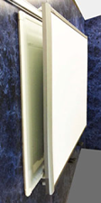 side view of smartboard position in front of the whiteboard